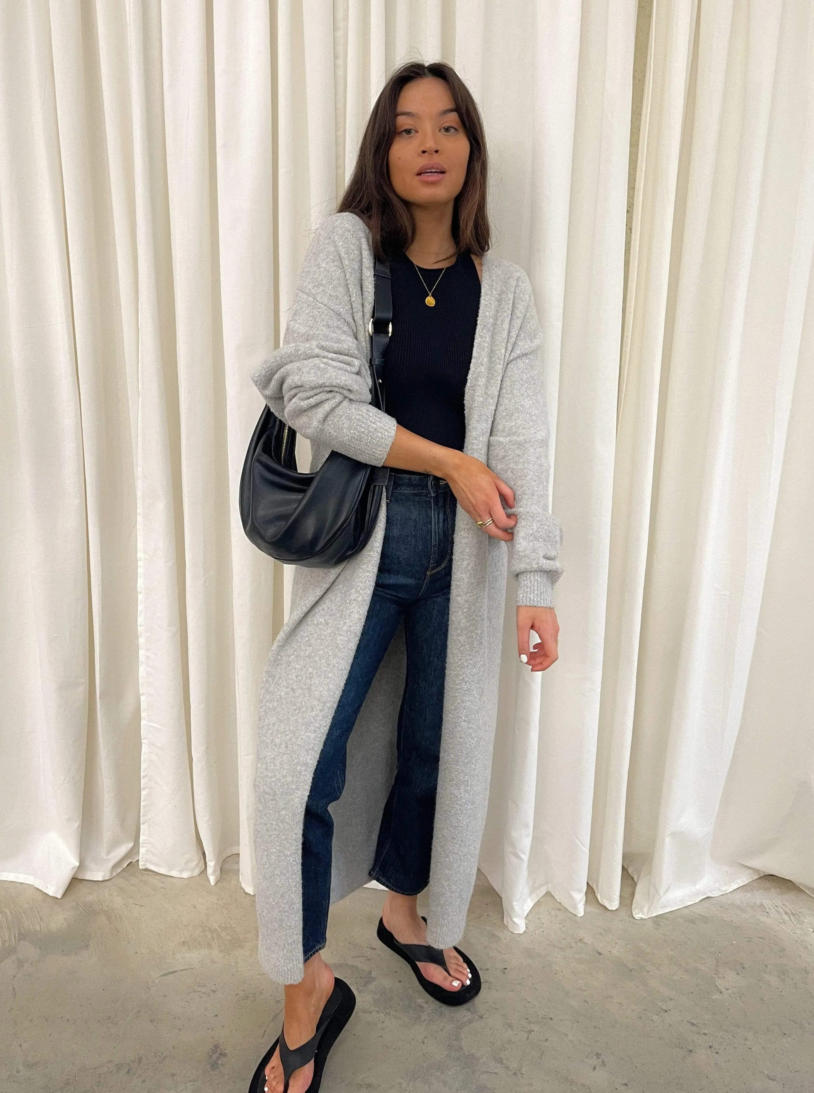 Millie Maxi Cardigan - Grey