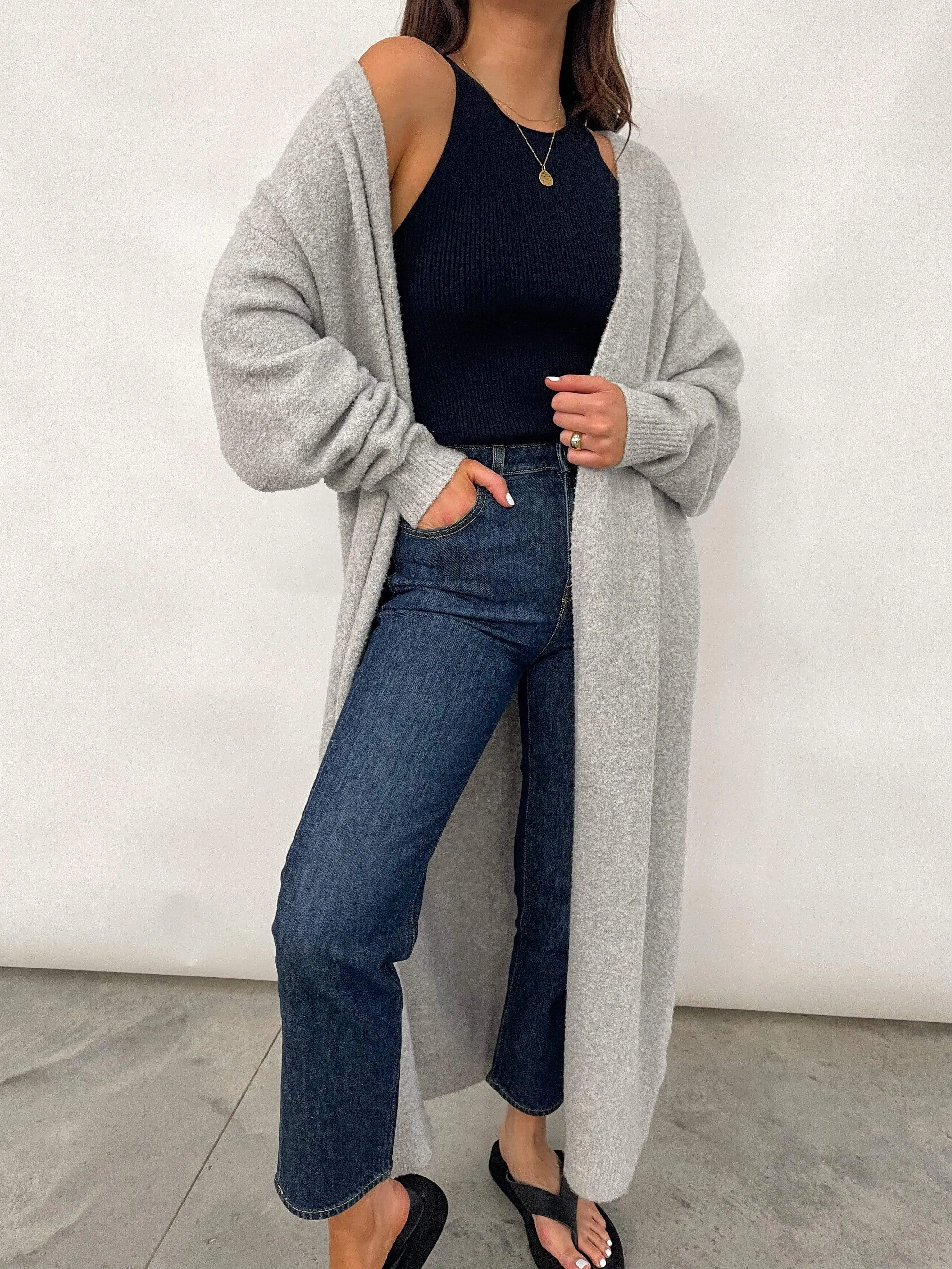 Millie Maxi Cardigan - Grey