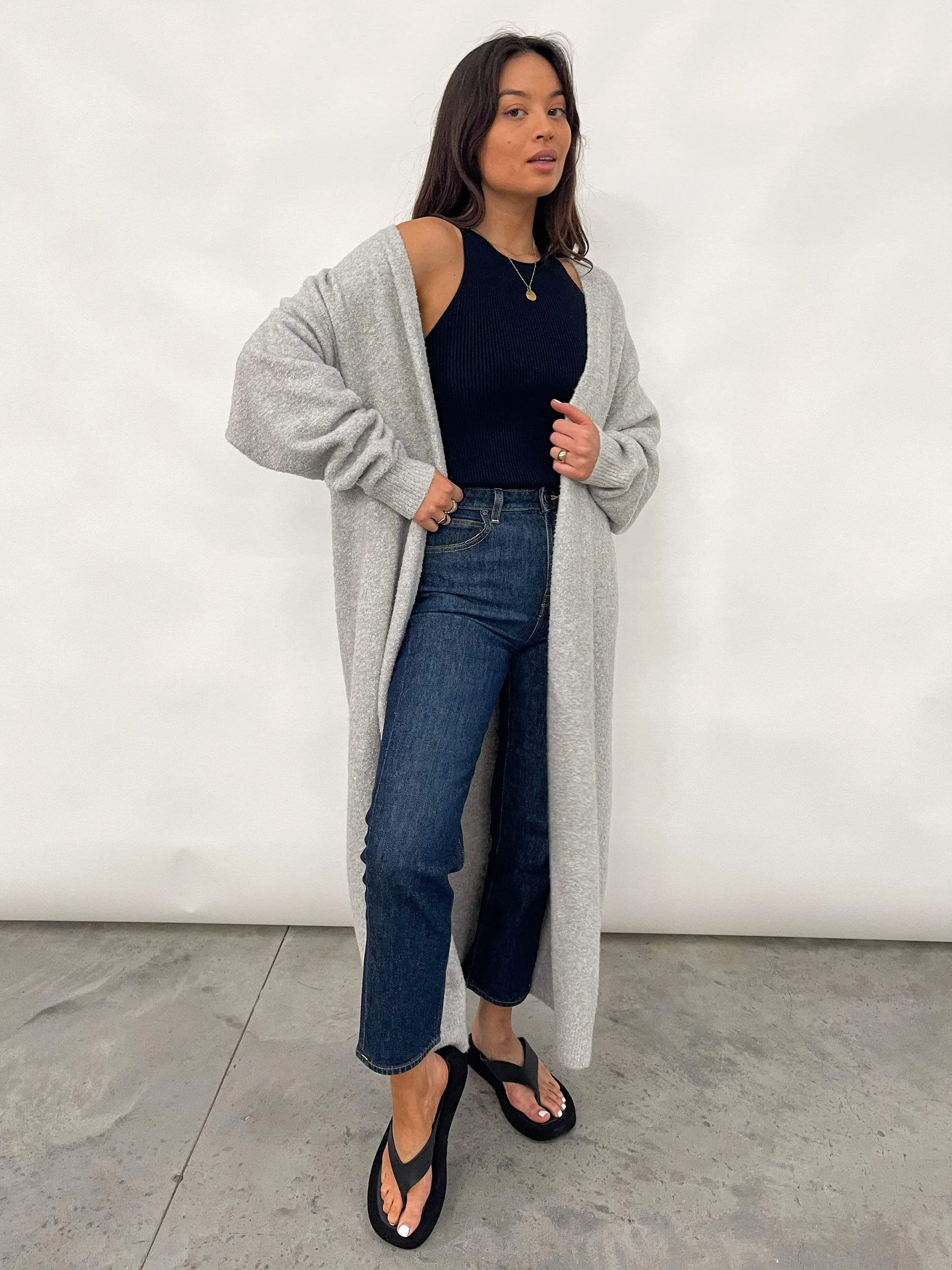 Millie Maxi Cardigan - Grey