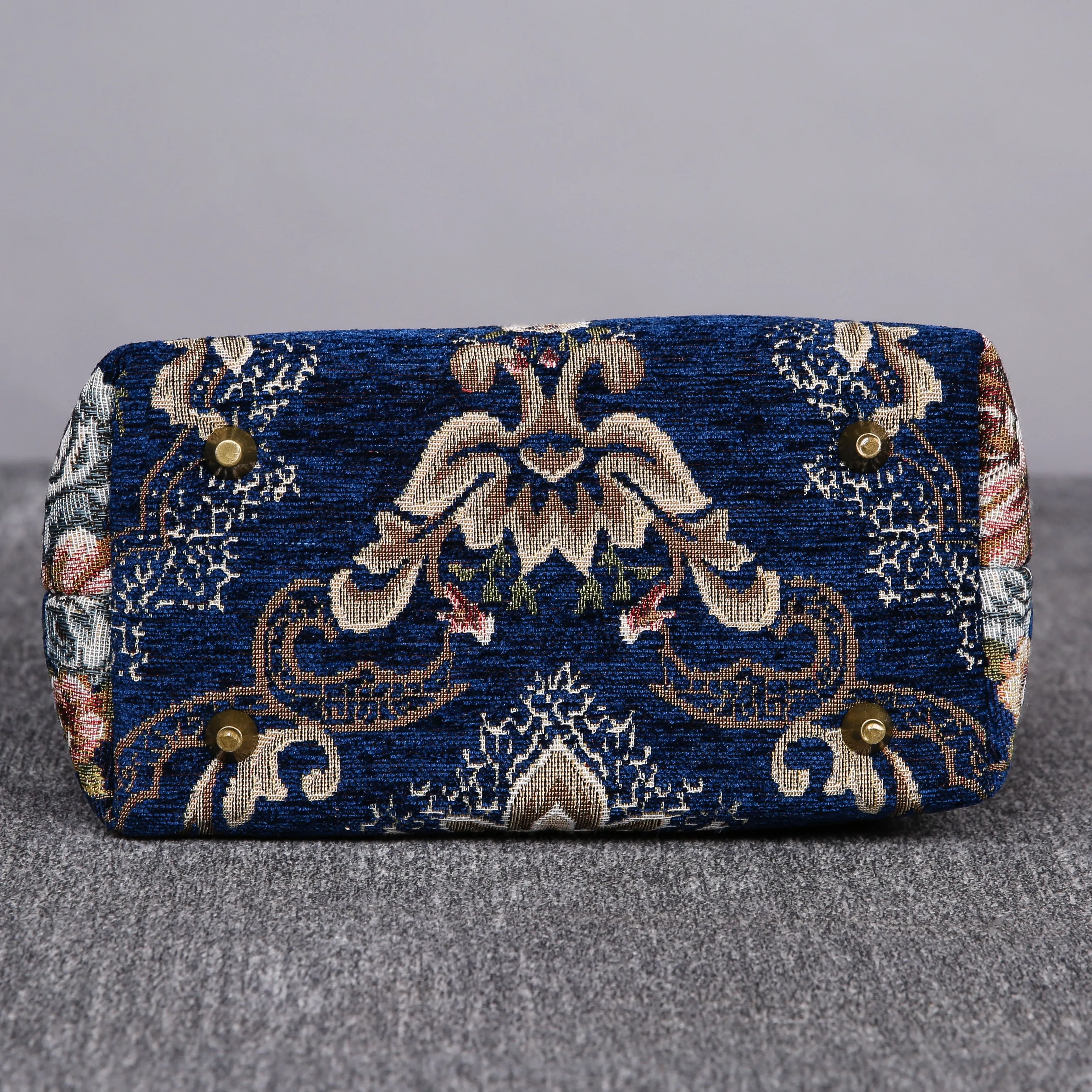 Mini Carpet Tote Floral Blue