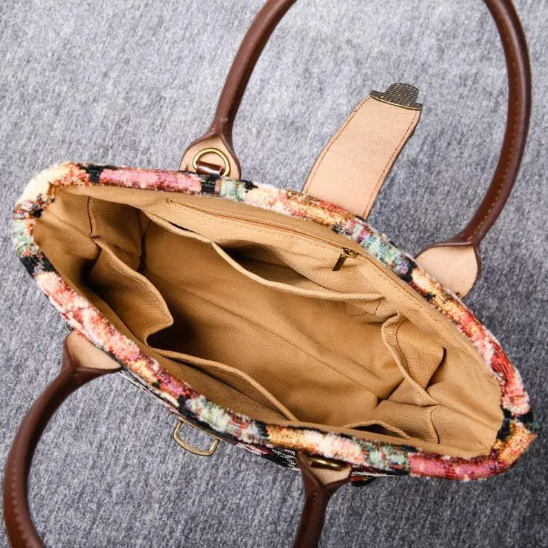 Mini Carpet Tote Floral Rose