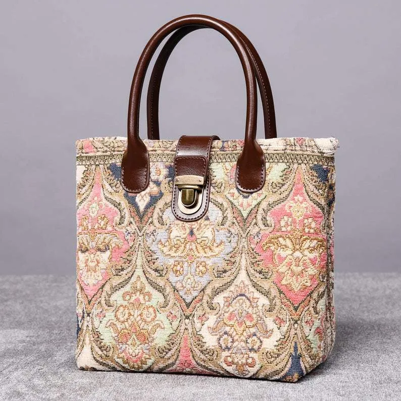 Mini Carpet Tote Golden Age Pink