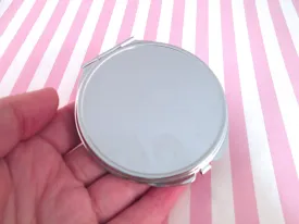 ONE Silver Embossed Blank Bezel DIY Compact Mirror, 60mm Bezel Bottom