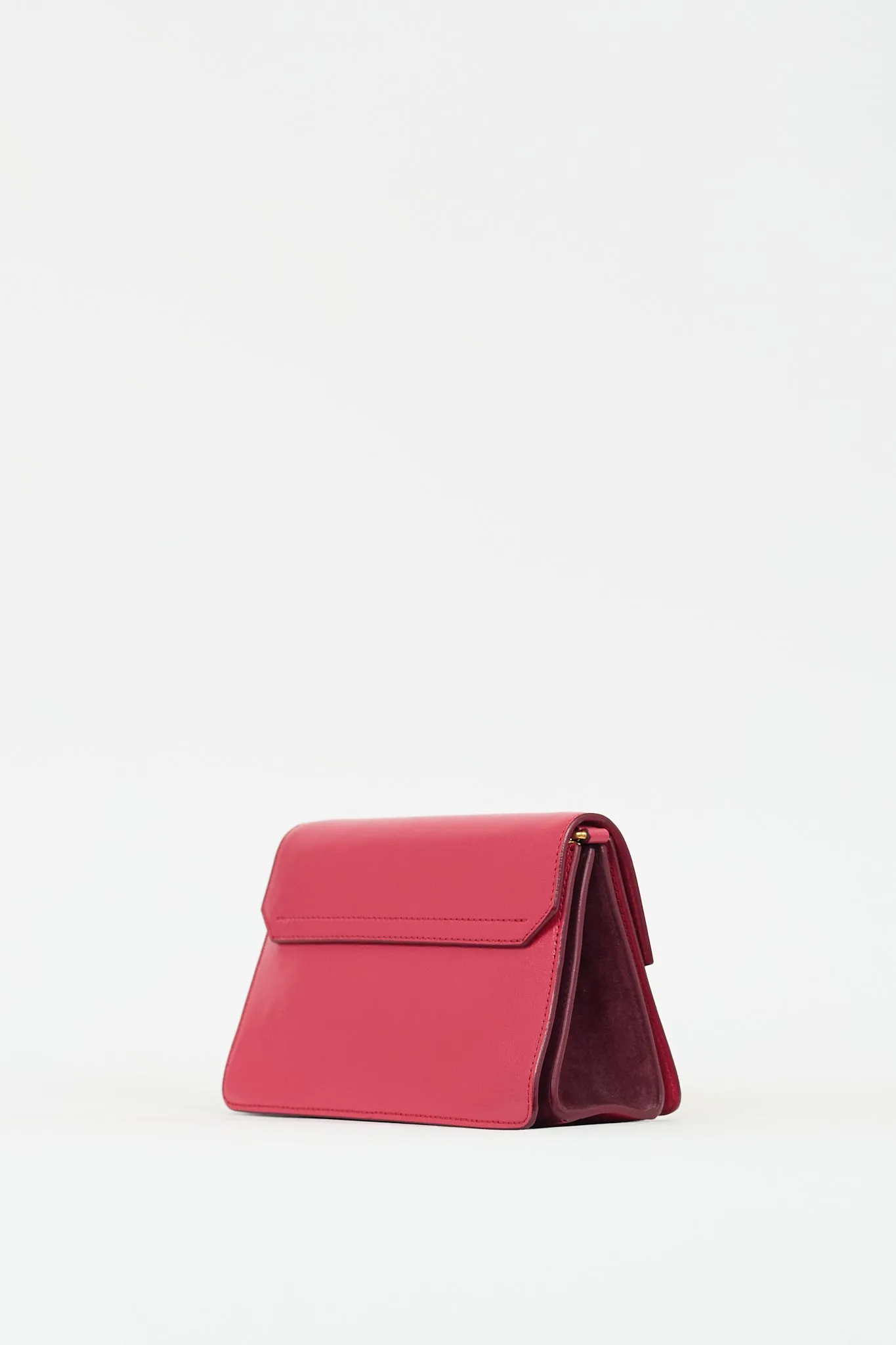 Pink Leather & Burgundy Suede Small GV3 Bag