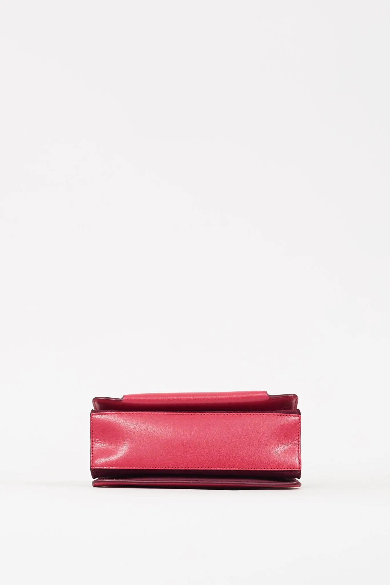 Pink Leather & Burgundy Suede Small GV3 Bag