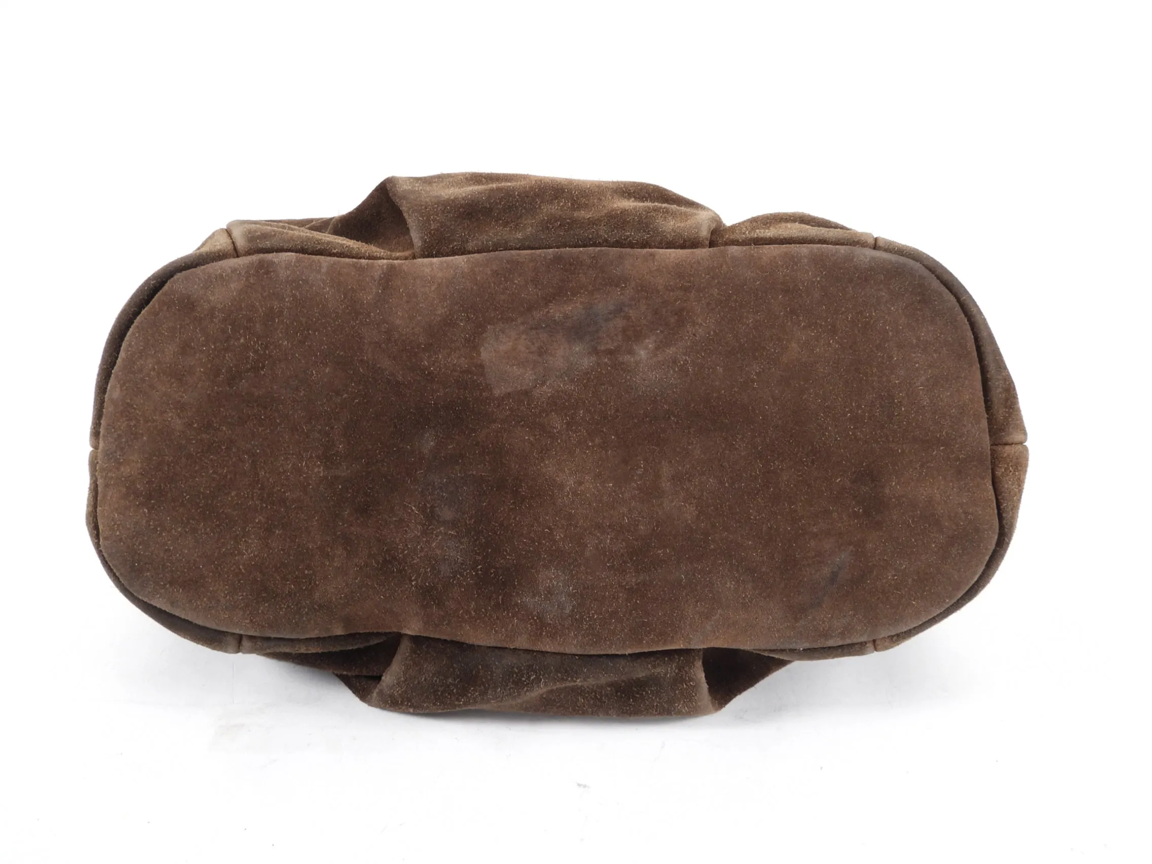 Prada Brown Suede Large Scamosciato Shoulder Tote Bag