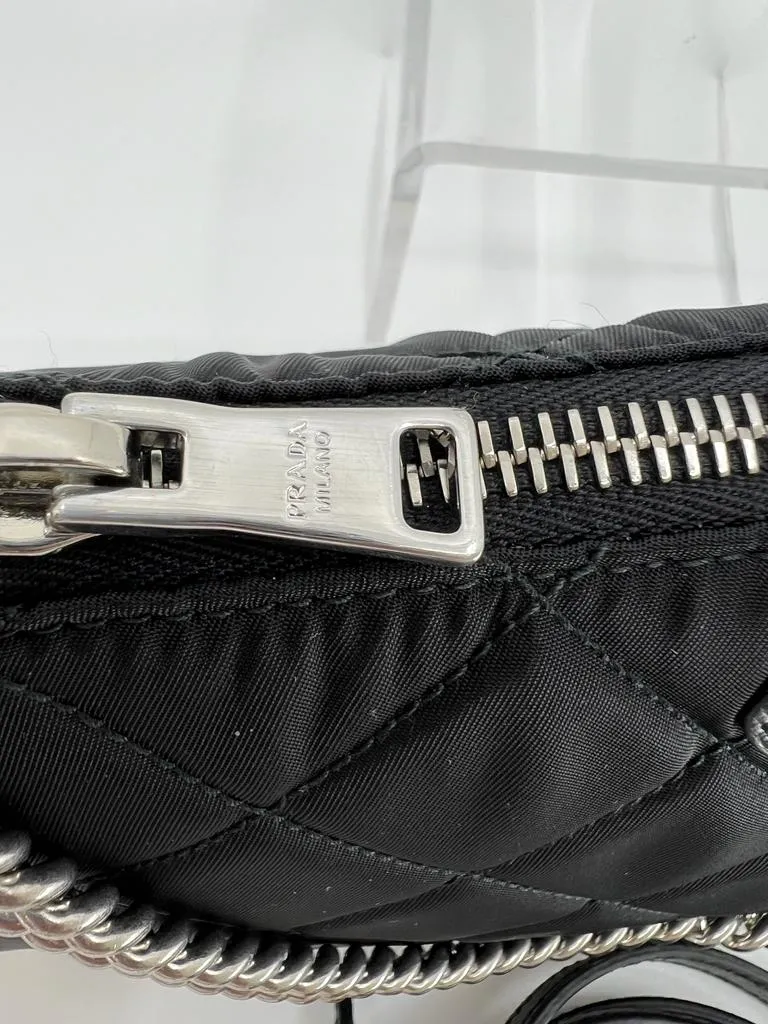 PRADA NYLON TESSUTO IMPUNTU QUILTED CROSSBODY BAG