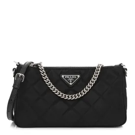PRADA NYLON TESSUTO IMPUNTU QUILTED CROSSBODY BAG