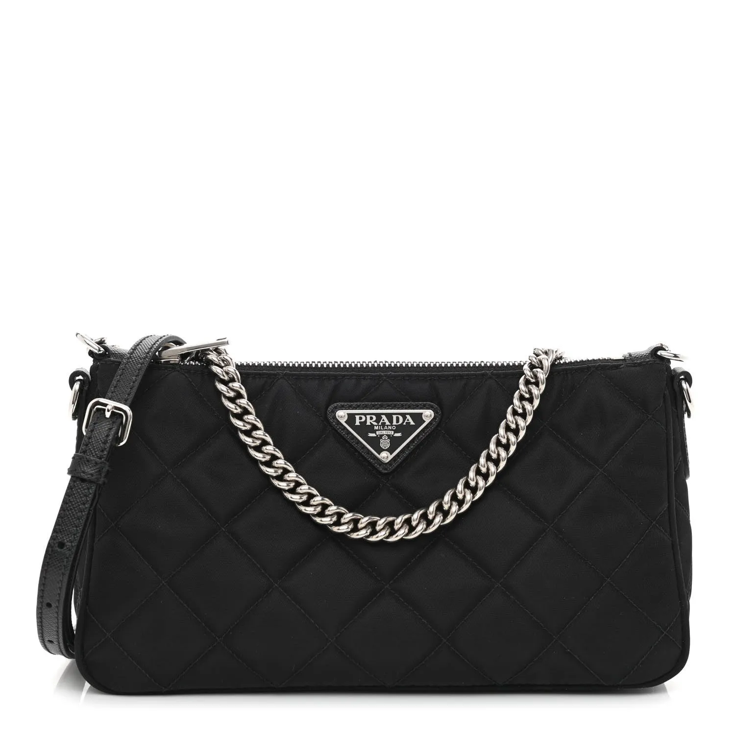 PRADA NYLON TESSUTO IMPUNTU QUILTED CROSSBODY BAG