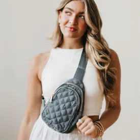 Pretty Simple Pinelope Puffer Bum Bag Gray