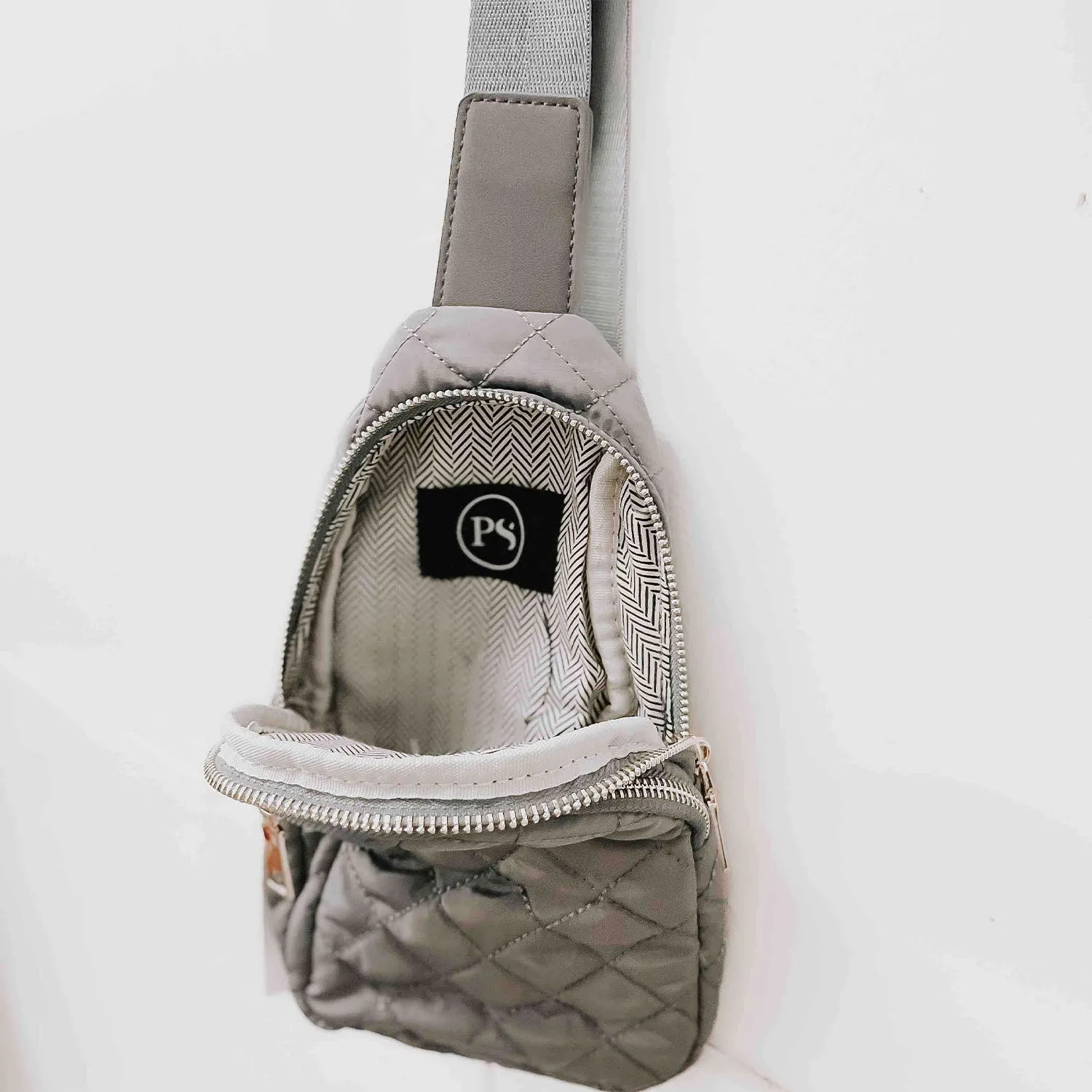 Pretty Simple Pinelope Puffer Bum Bag Gray