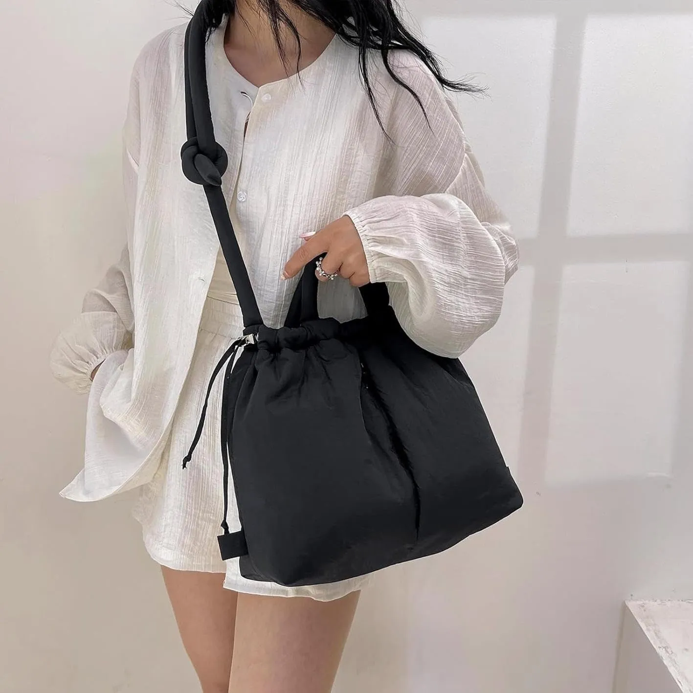Puffer Convertible Backpack Purse for Women Fashion Crossbody Bag Multipurpose Casual Handbag