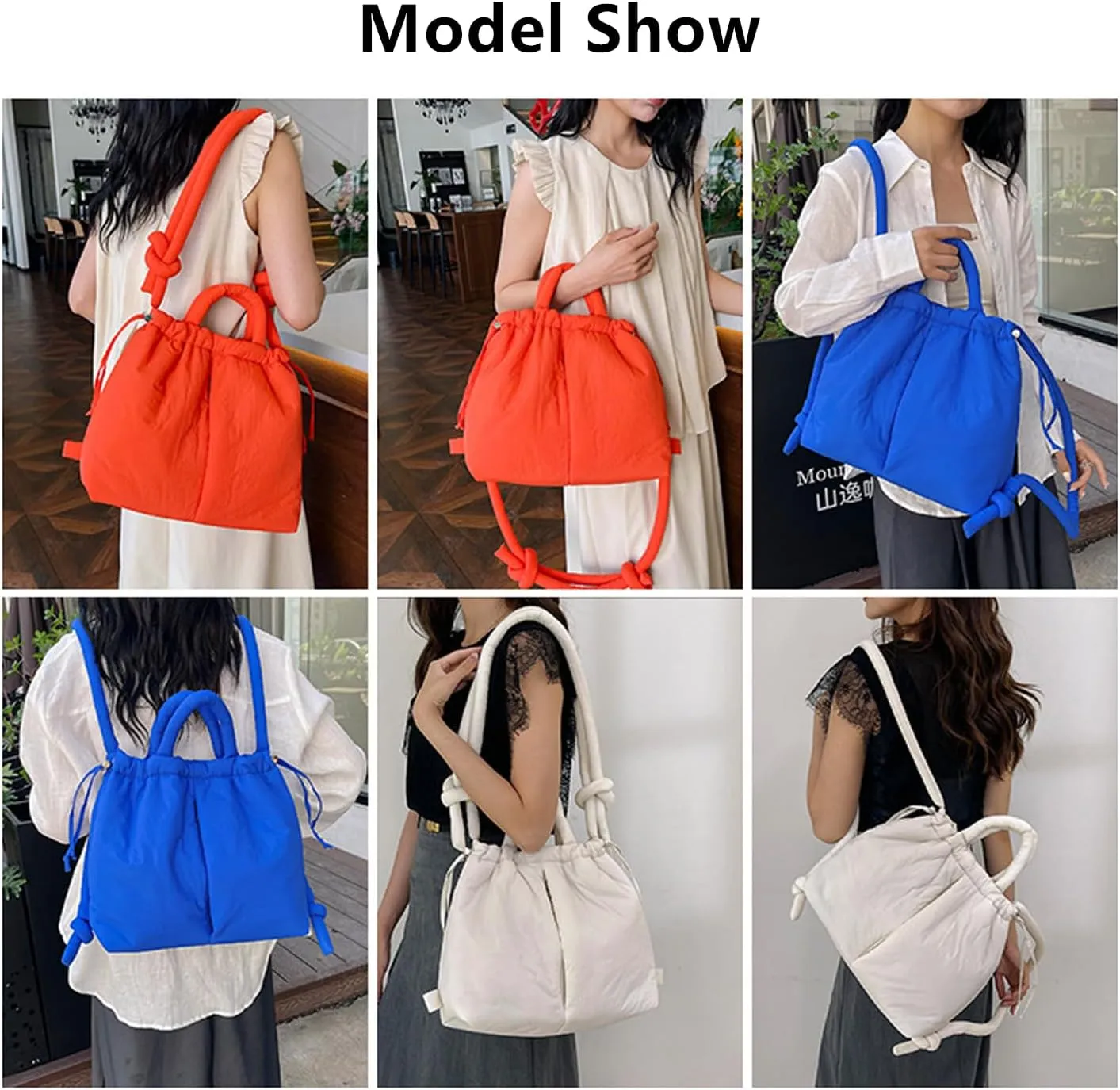 Puffer Convertible Backpack Purse for Women Fashion Crossbody Bag Multipurpose Casual Handbag
