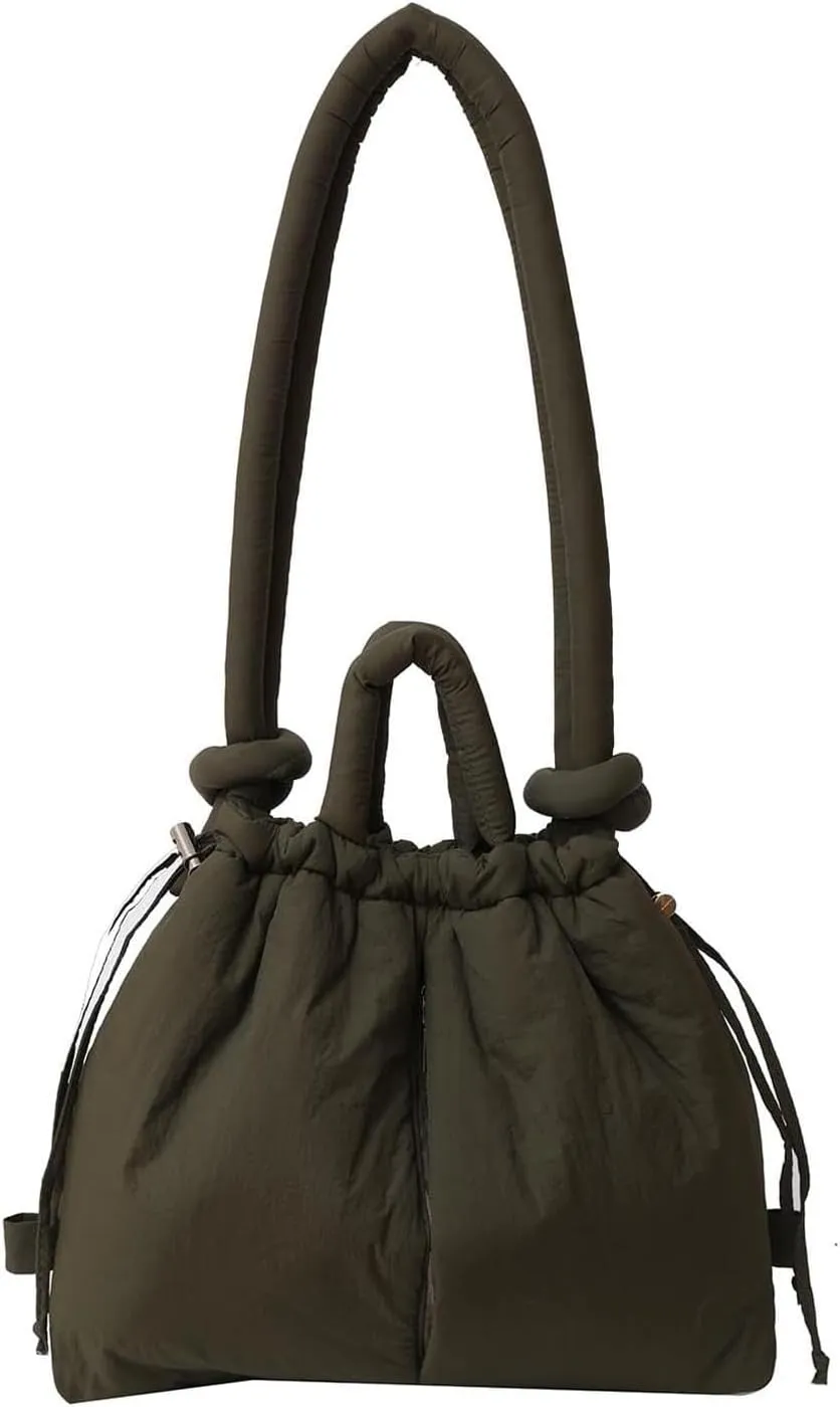 Puffer Convertible Backpack Purse for Women Fashion Crossbody Bag Multipurpose Casual Handbag