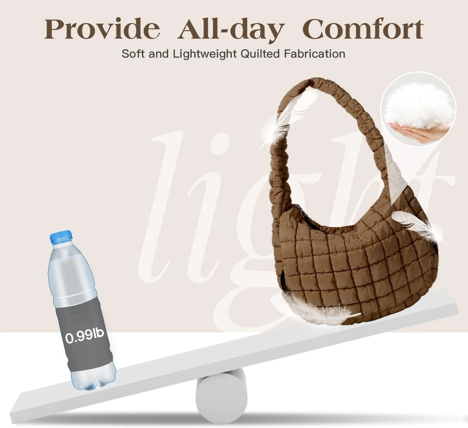 Puffer Tote Bag Large Puffy Tote Bag Quilted Tote Bag Soft Quilted Crossbody Bag Carryall Hobo Handbags for Women Girl