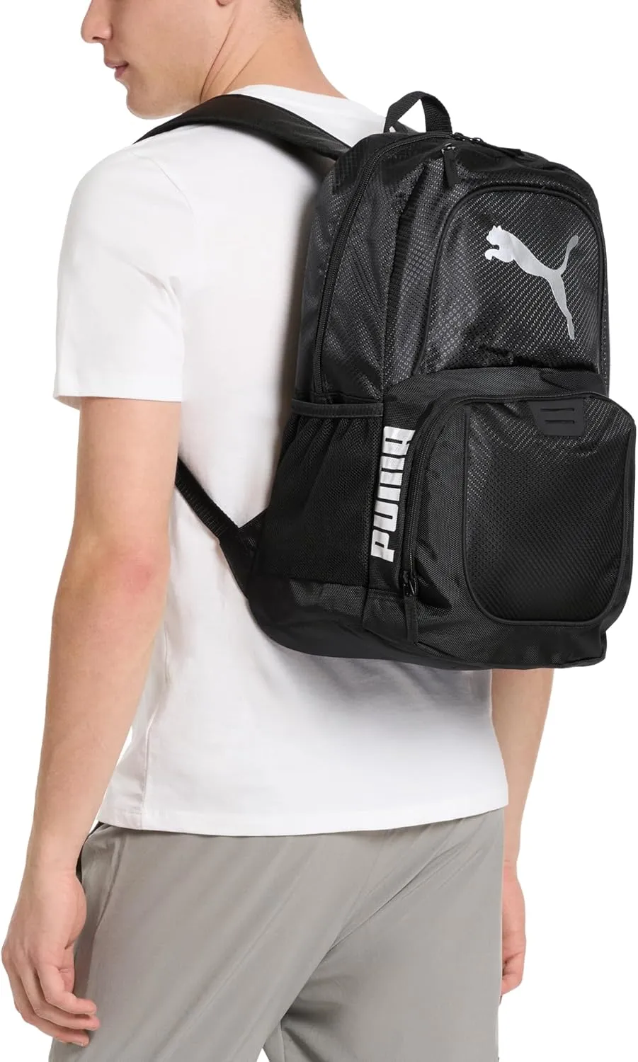PUMA Contender Backpack, Black/Bright Red, One Size