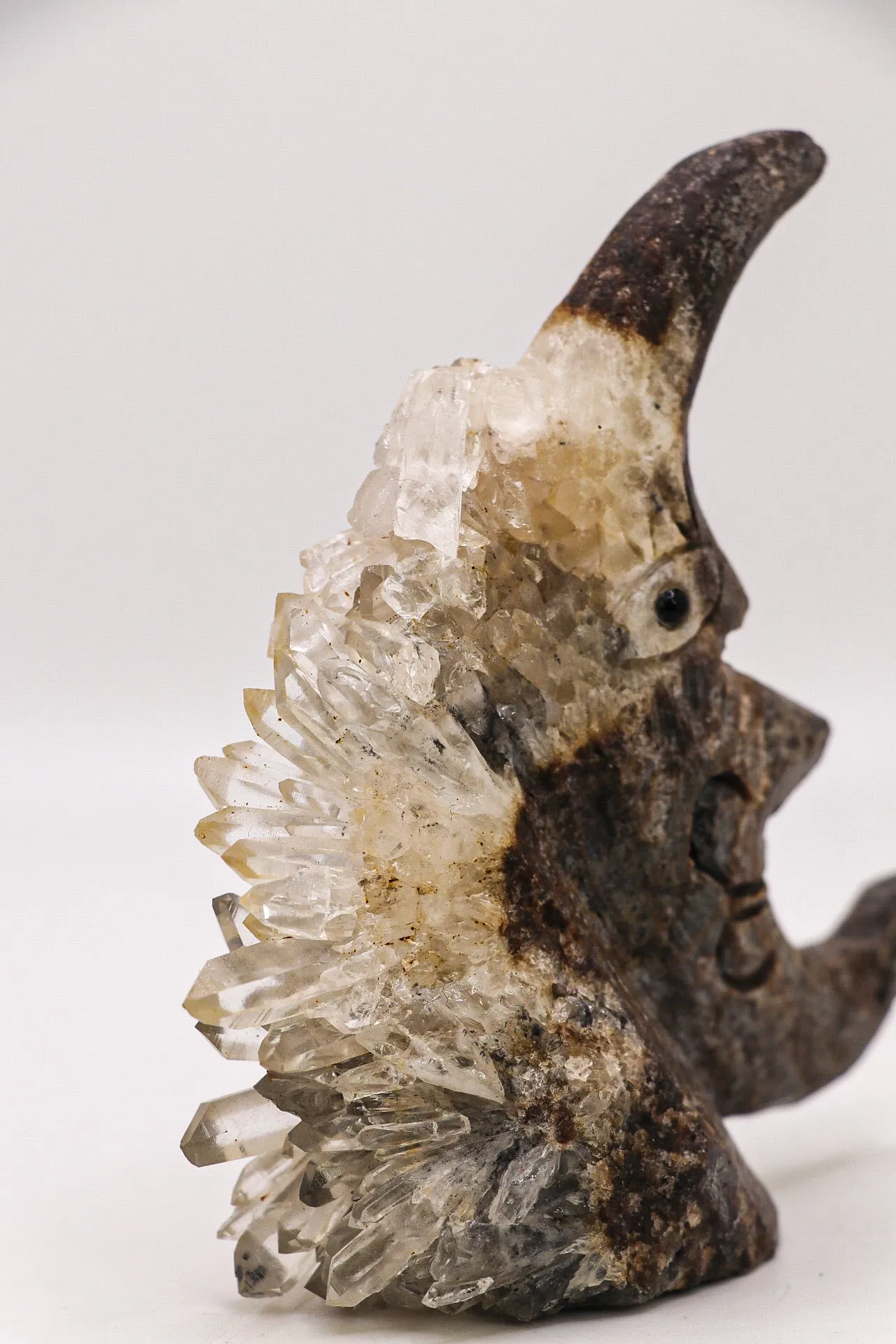 Quartz Point Cluster Crescent Moon