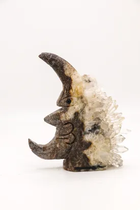 Quartz Point Cluster Crescent Moon