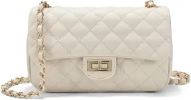 Quilted Crossbody Bags for Women, Small Soft Shoulder Handbags, Ladies Mini Vegan Leather Clutch Purses