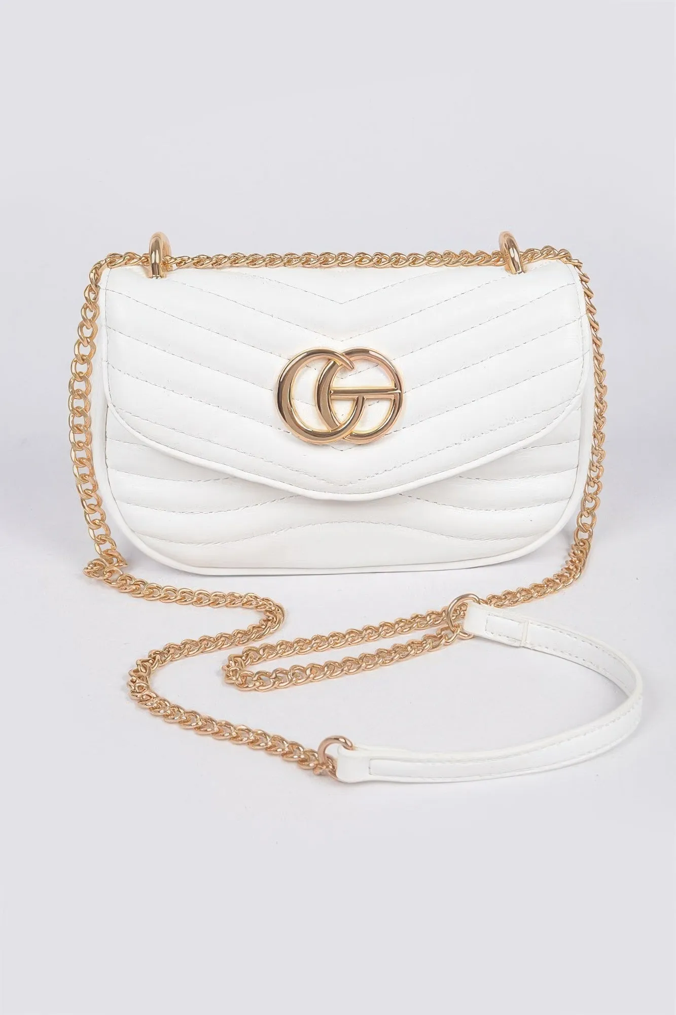 Quilted Faux Leather Crossbody Bag