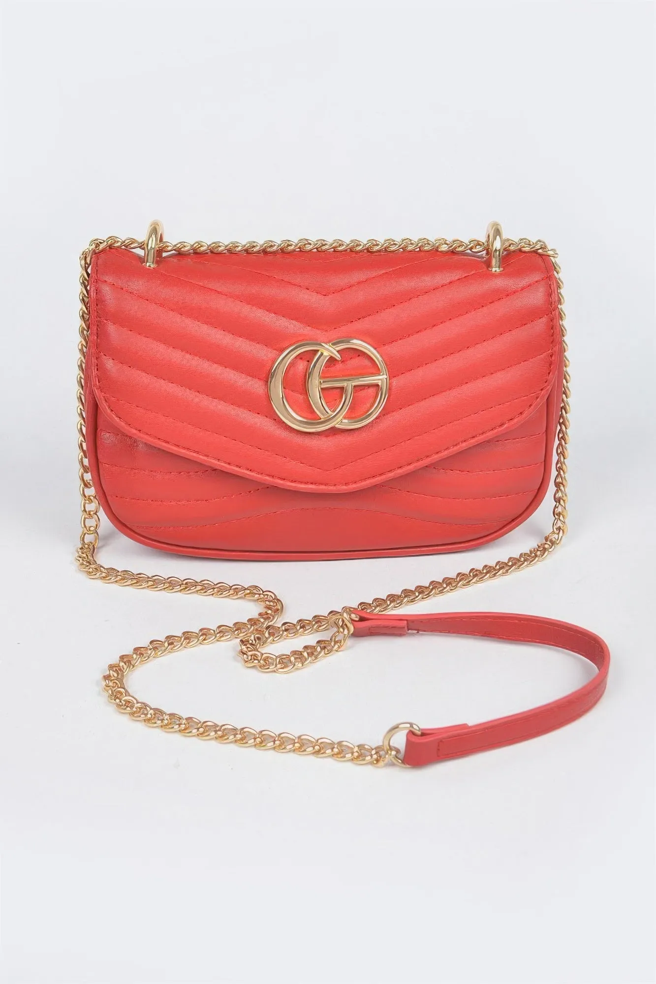 Quilted Faux Leather Crossbody Bag