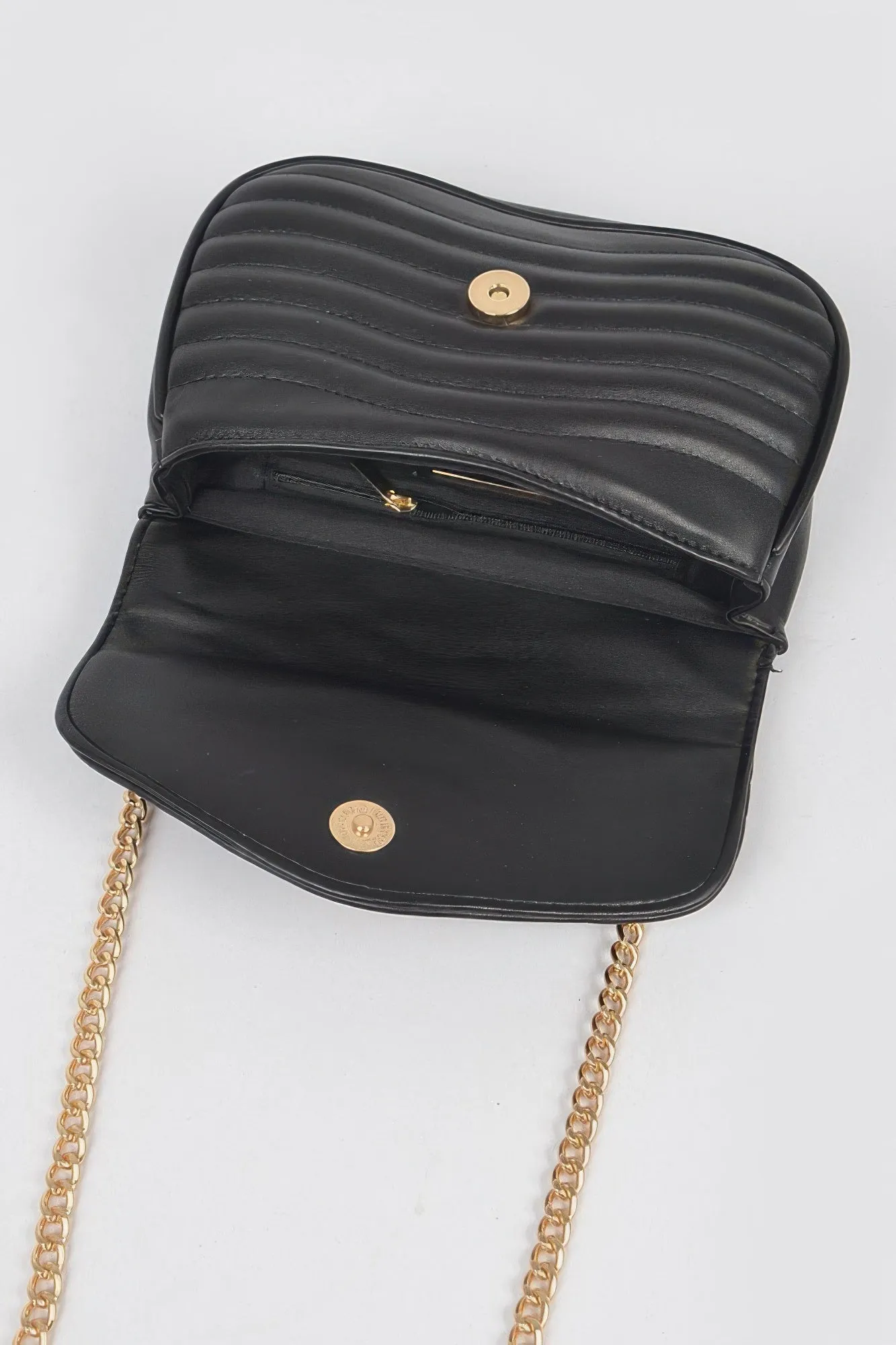 Quilted Faux Leather Crossbody Bag