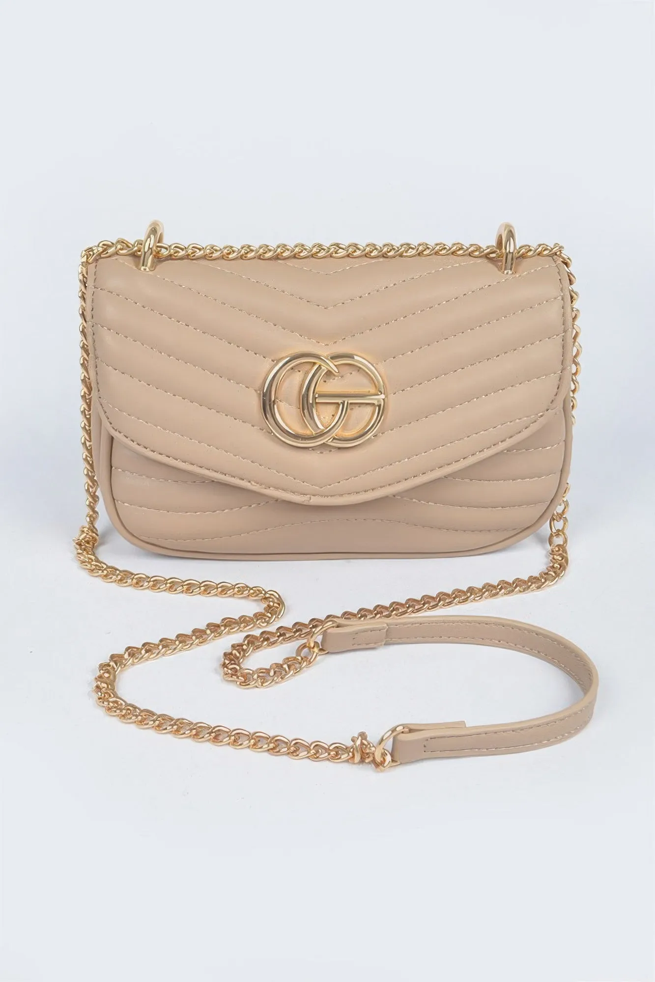 Quilted Faux Leather Crossbody Bag