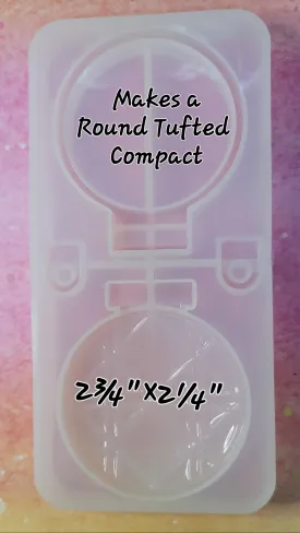 Round Tufted Style Compact Mold - Mirror