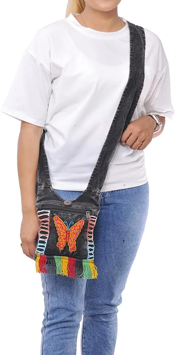 ROYAL The Collection Small Hippie Phone Purse Crossbody, Boho Travel Bag