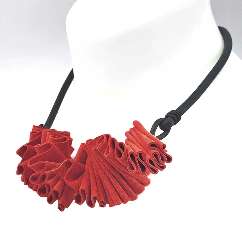 ruffle necklace