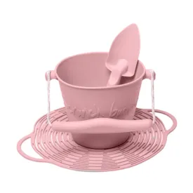 Scrunch Beach Set (Bucket, Spade and Beach Bag) - Dusty Rose by DAM