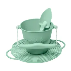 Scrunch Beach Set (Bucket, Spade and Beach Bag) - Mint Green by DAM