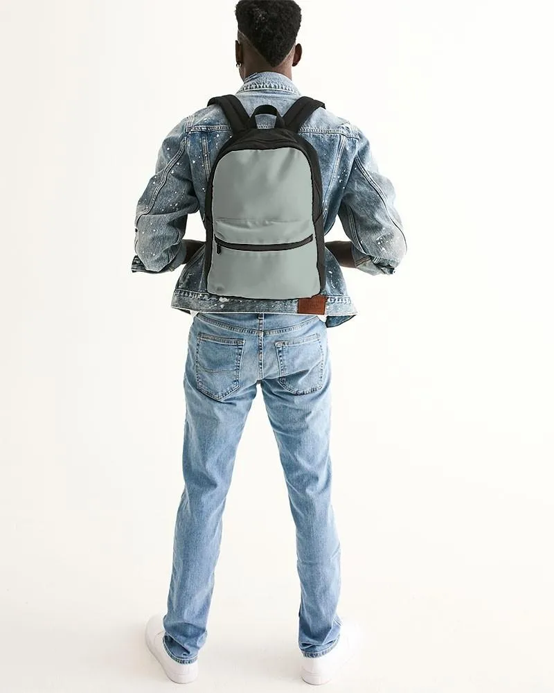 Shaded Pale Green Gray Canvas Backpack | C10M0Y10K30