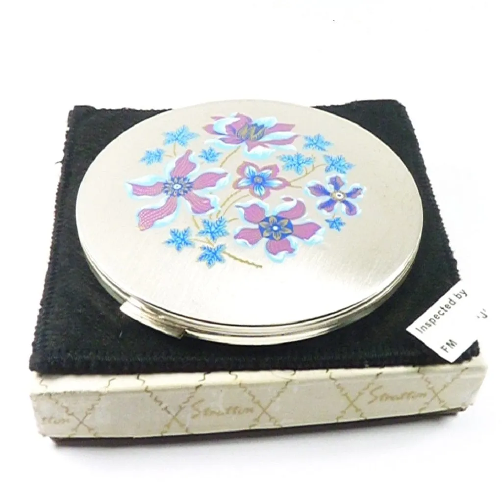 Silver Plated Refillable Boxed Second Hand Stratton Compact Mirror