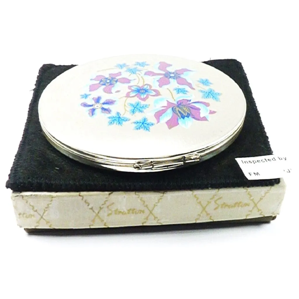 Silver Plated Refillable Boxed Second Hand Stratton Compact Mirror