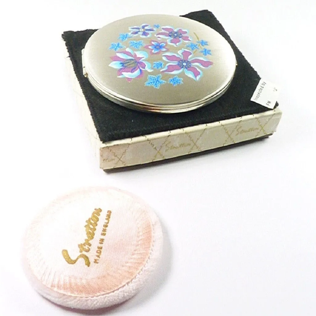 Silver Plated Refillable Boxed Second Hand Stratton Compact Mirror