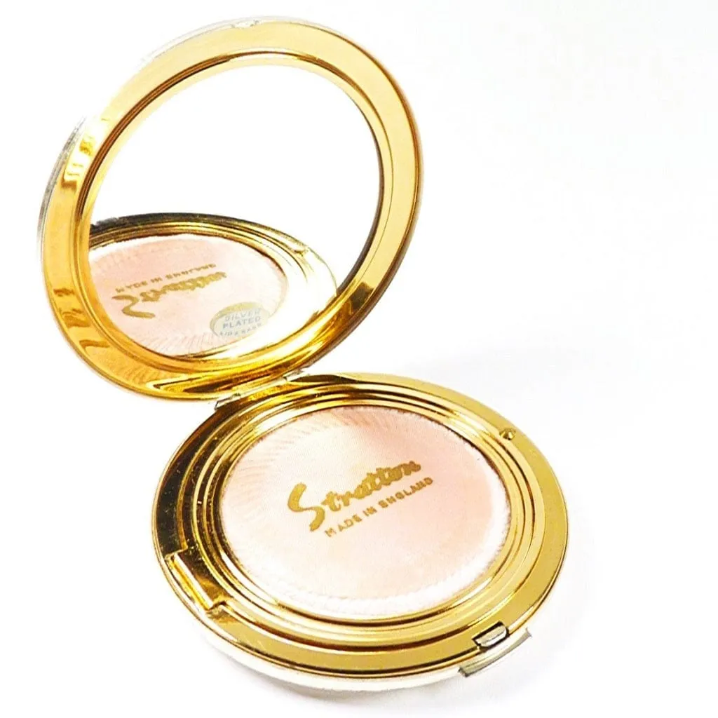 Silver Plated Refillable Boxed Second Hand Stratton Compact Mirror