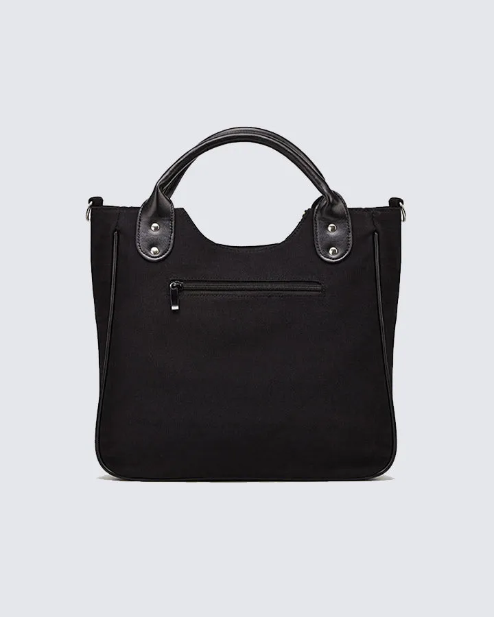 Skeletal Print Tote Bag with Adjustable Strap