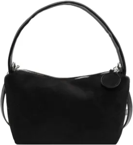 Slouchy Suede Cloud Crossbody Purse Women Crescent Satchels Shoulder Hobo Bags Trendy Travel Top-handle Mini Tote Handbag