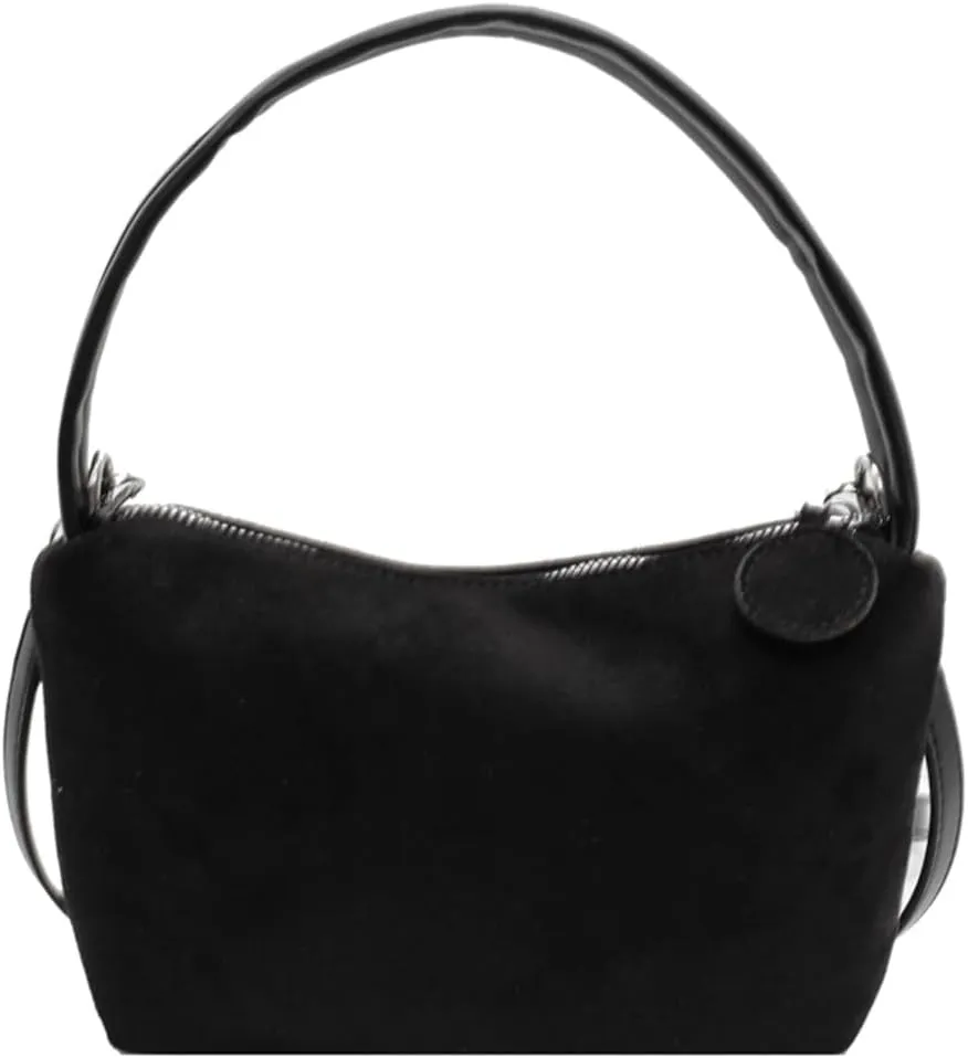 Slouchy Suede Cloud Crossbody Purse Women Crescent Satchels Shoulder Hobo Bags Trendy Travel Top-handle Mini Tote Handbag