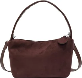 Slouchy Suede Cloud Crossbody Purse Women Crescent Satchels Shoulder Hobo Bags Trendy Travel Top-handle Mini Tote Handbag