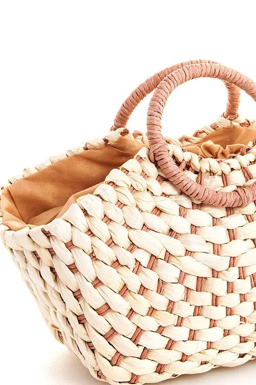 SMALL WOVEN TOTE