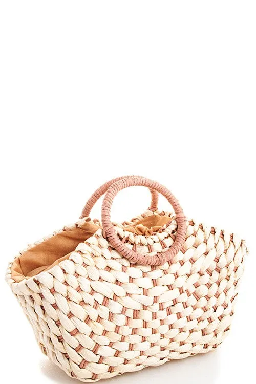 SMALL WOVEN TOTE