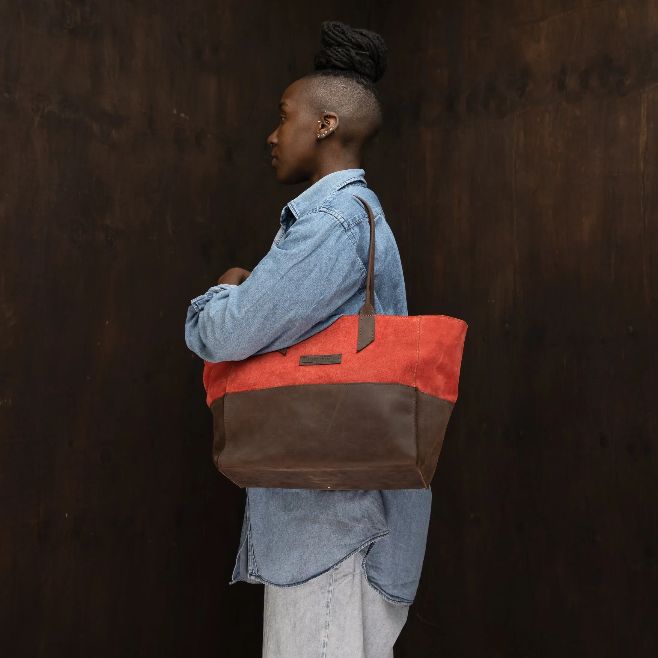 Suede Faith Tote