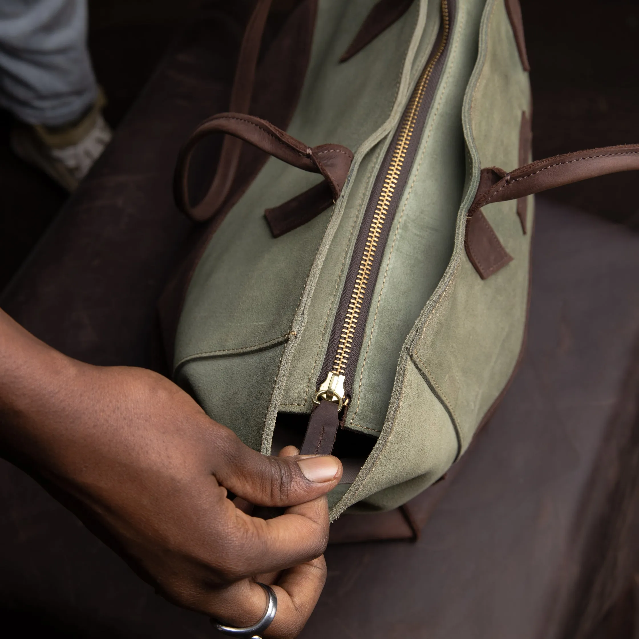 Suede Faith Tote