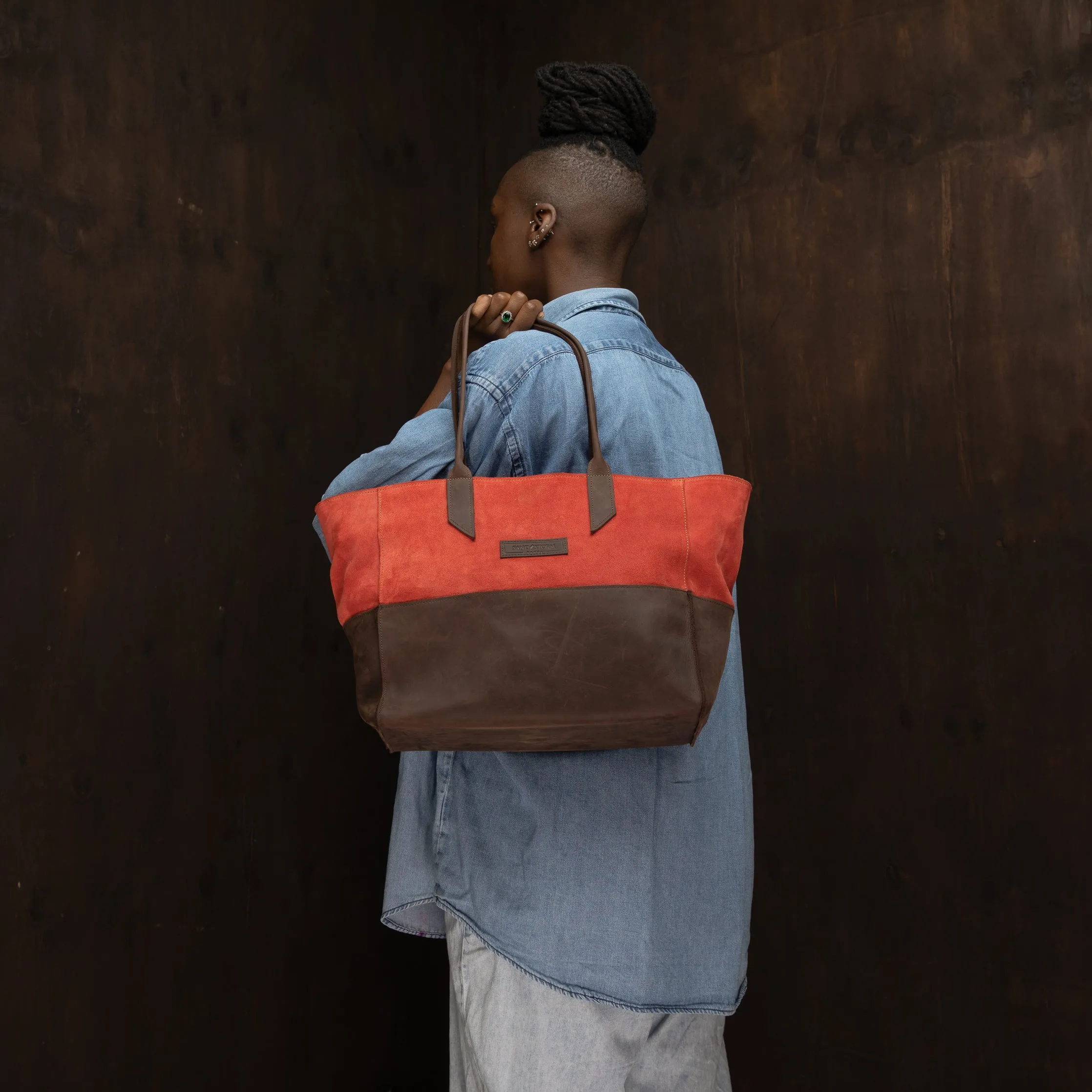 Suede Faith Tote