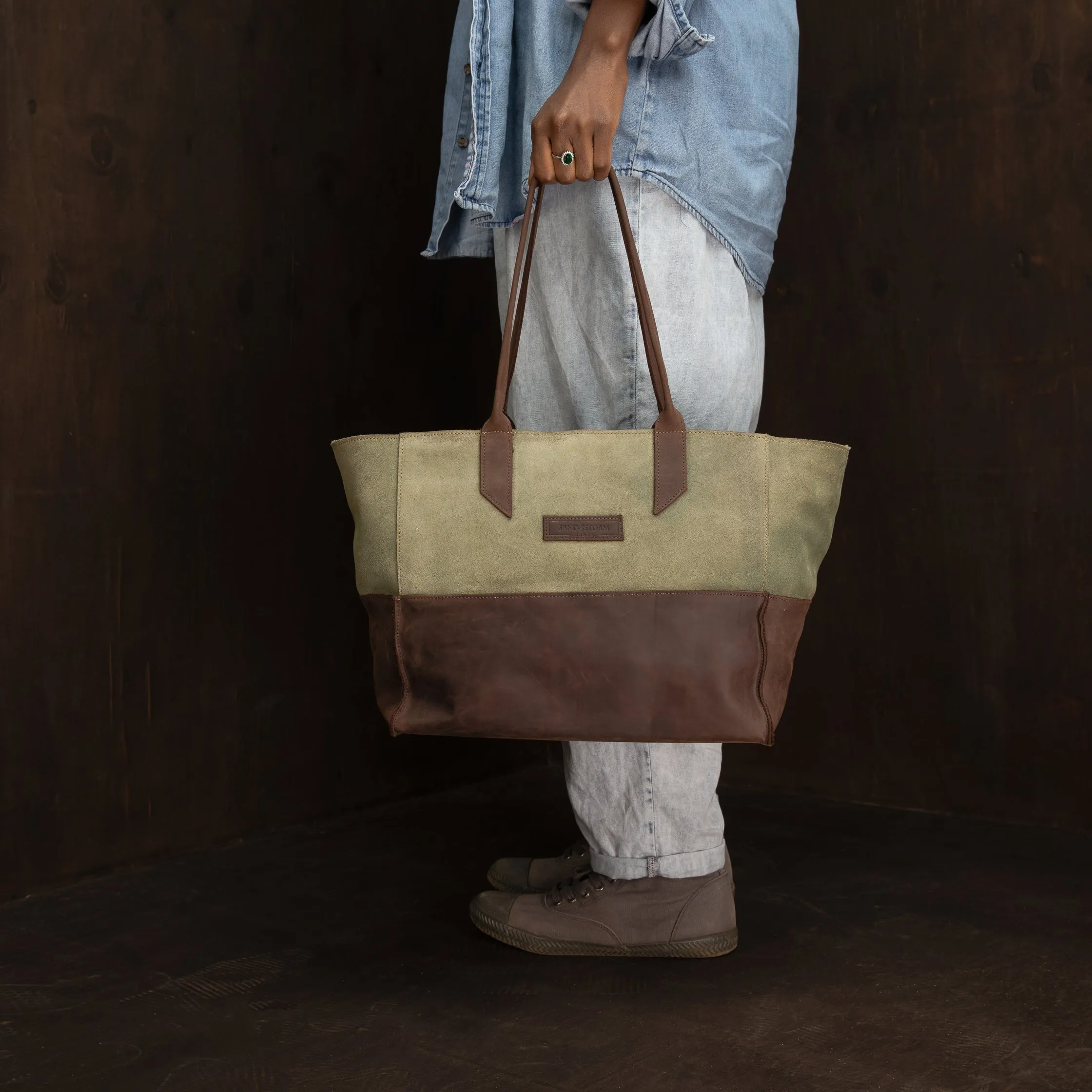 Suede Faith Tote