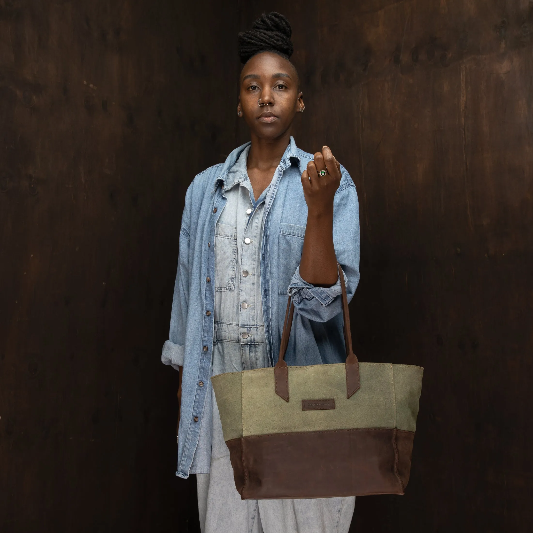 Suede Faith Tote