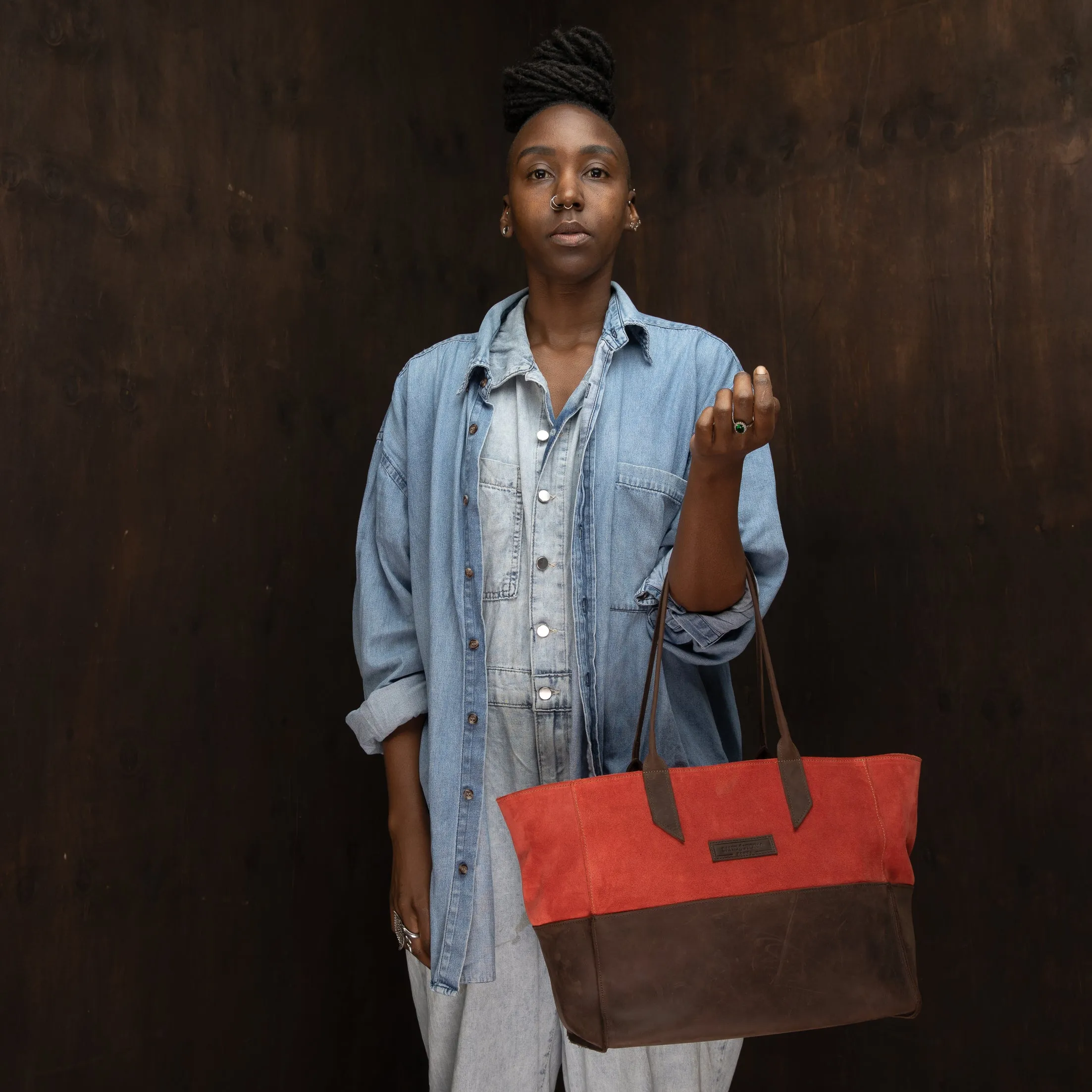 Suede Faith Tote