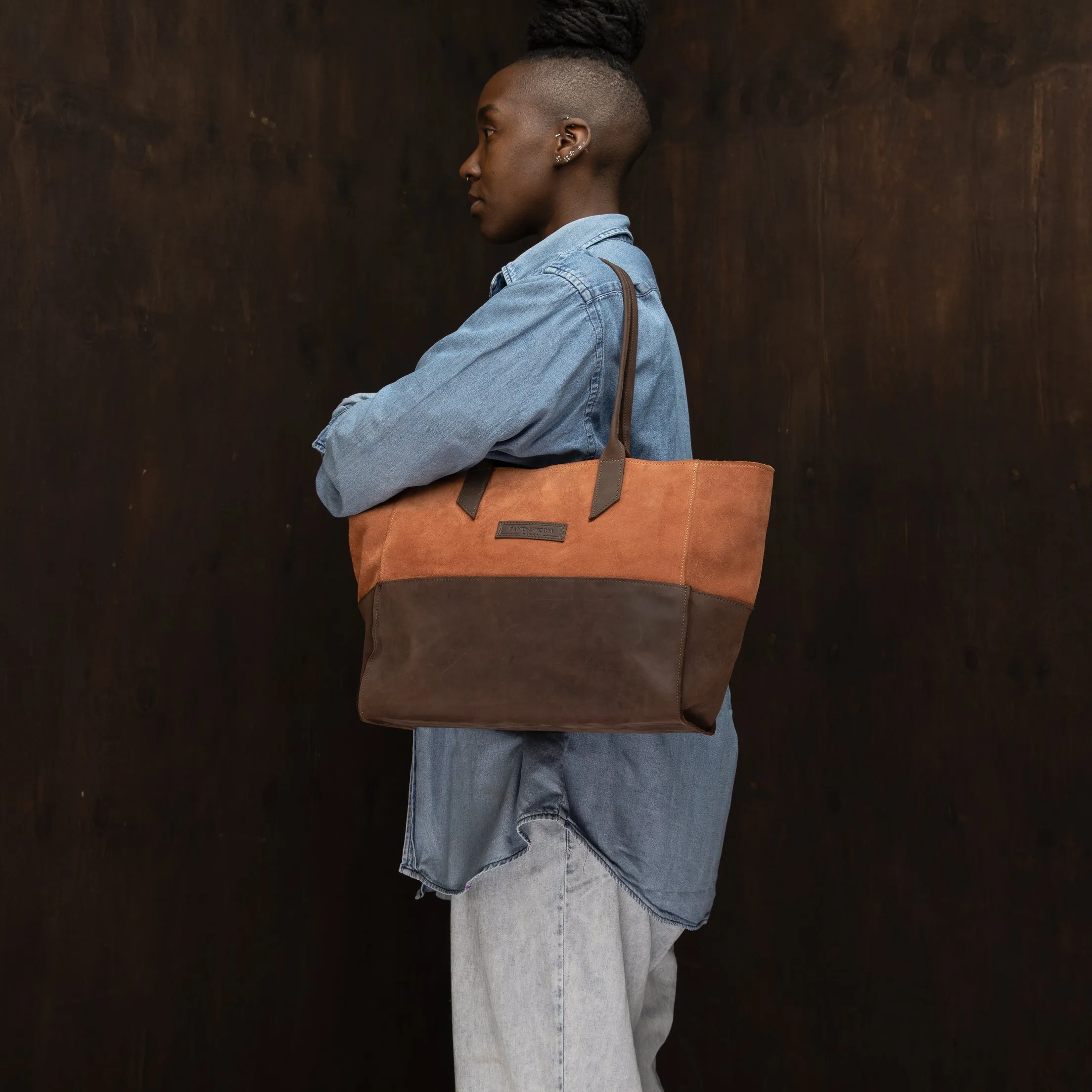 Suede Faith Tote